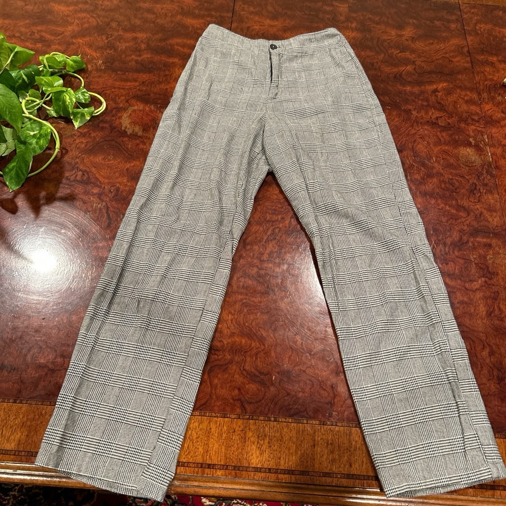 John flat high waist trouser plaid